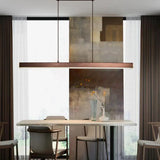 Rectangular Metal Modern Dining Room Pendant Light