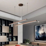 Bilinear Brown LED Dining Room Pendant Light