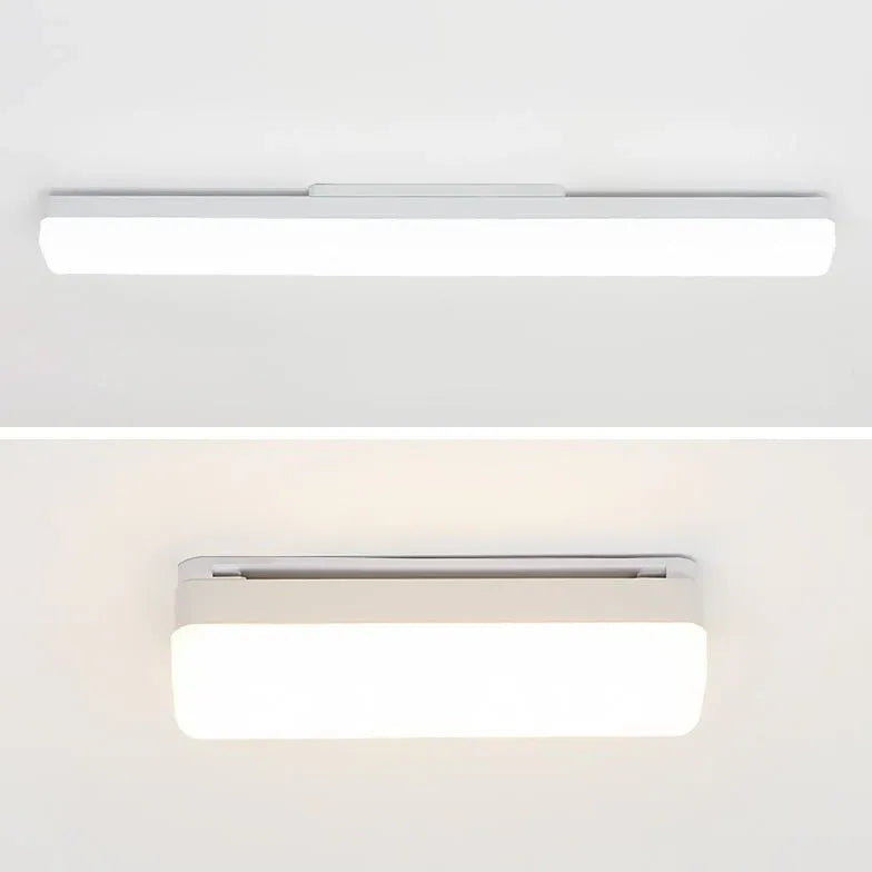 White Rectangular Led Modern Flush Ceiling Lights