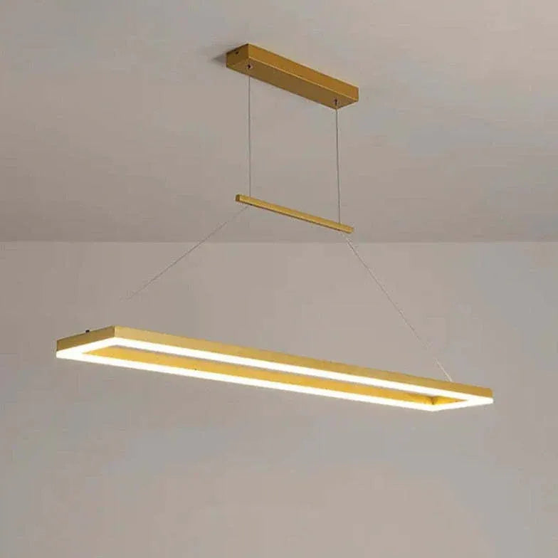 Rectangular Coffee Metal LED Pendant Light