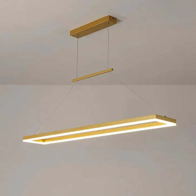 Rectangular Coffee Metal LED Pendant Light