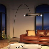 Black Ring Modern Arched Floor Lamp