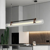 Industrial Kitchen Linear Glass Shade Pendant Light