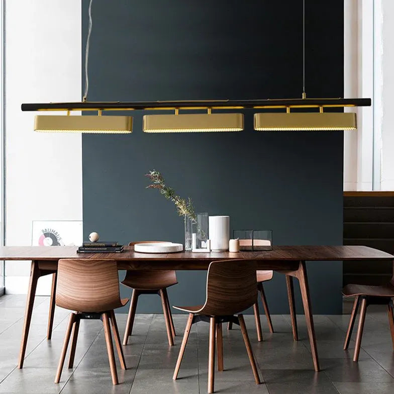 Linear Metal Dining Room LED Pendant Light