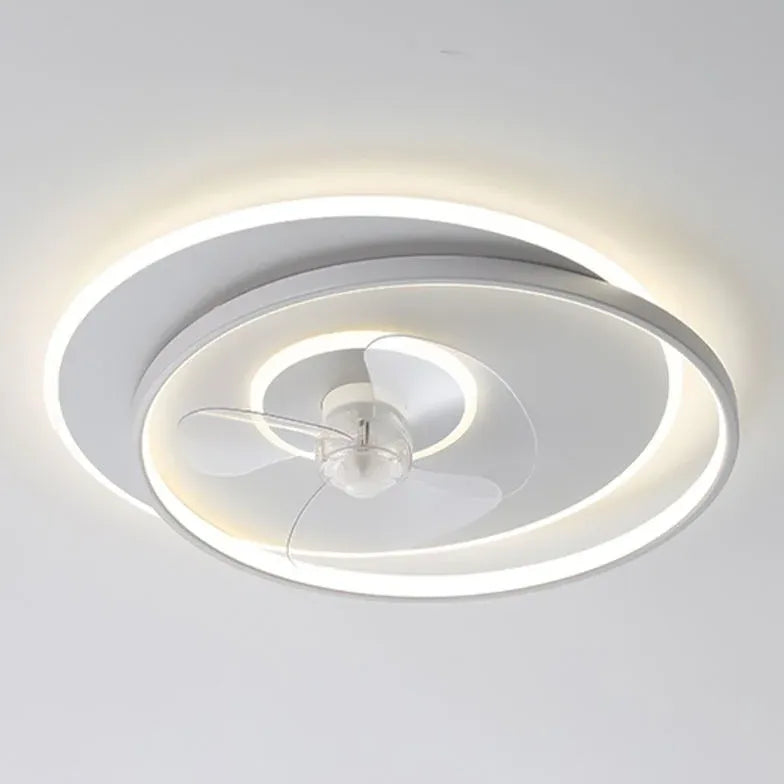 White Irregular Ceiling Fan with Light