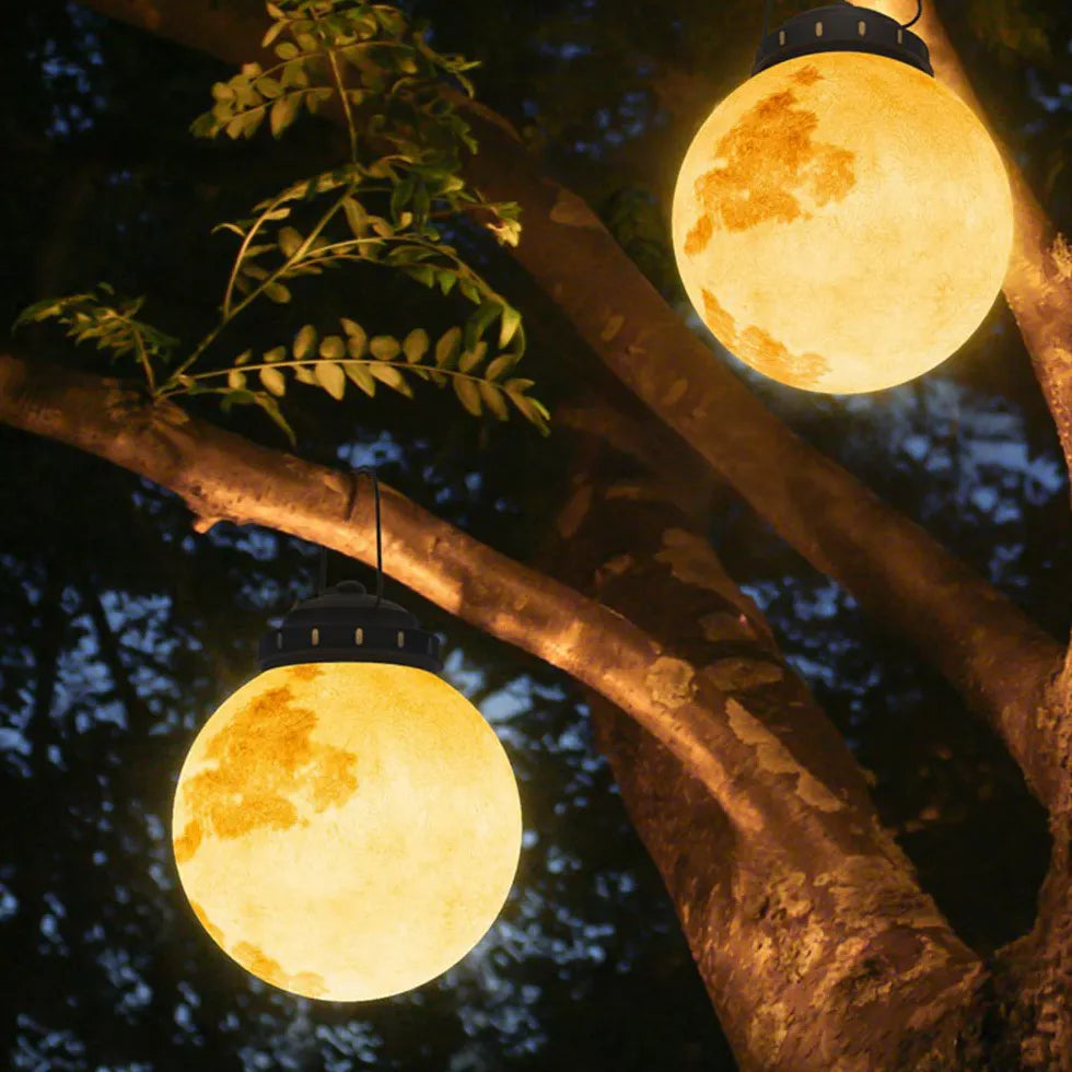 Moon Shaped Portable Hanging Outdoor Lights