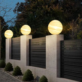 Planet Shaped Solar Fence Pillar Lights