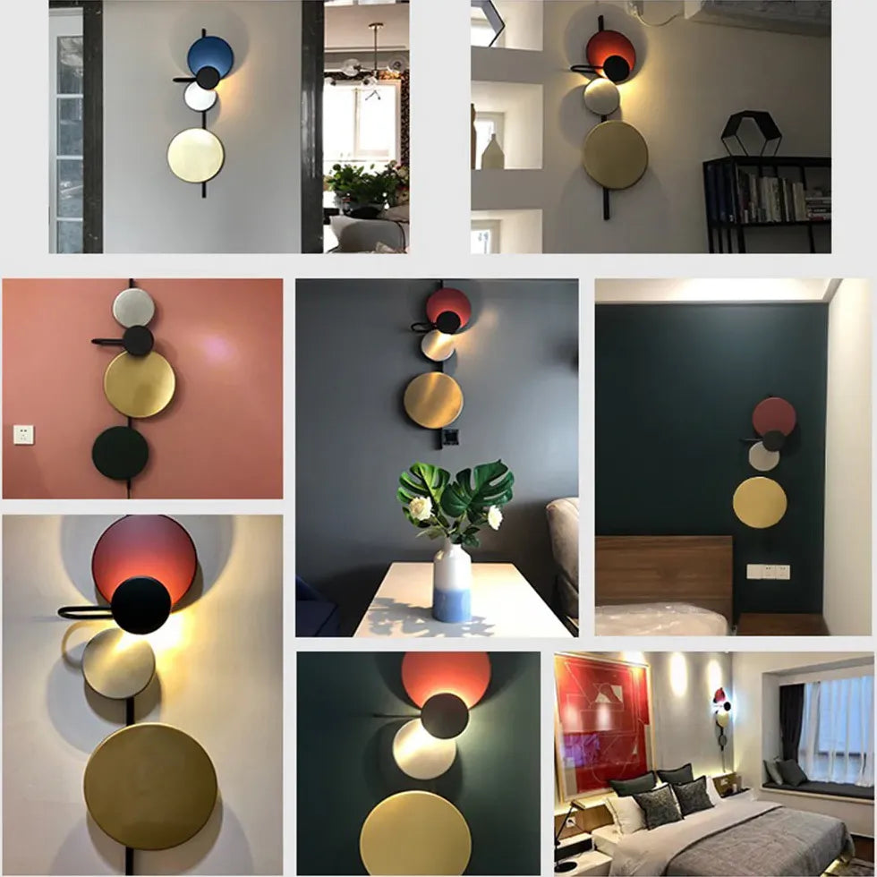 Round Art Deco Modern Wall Lights