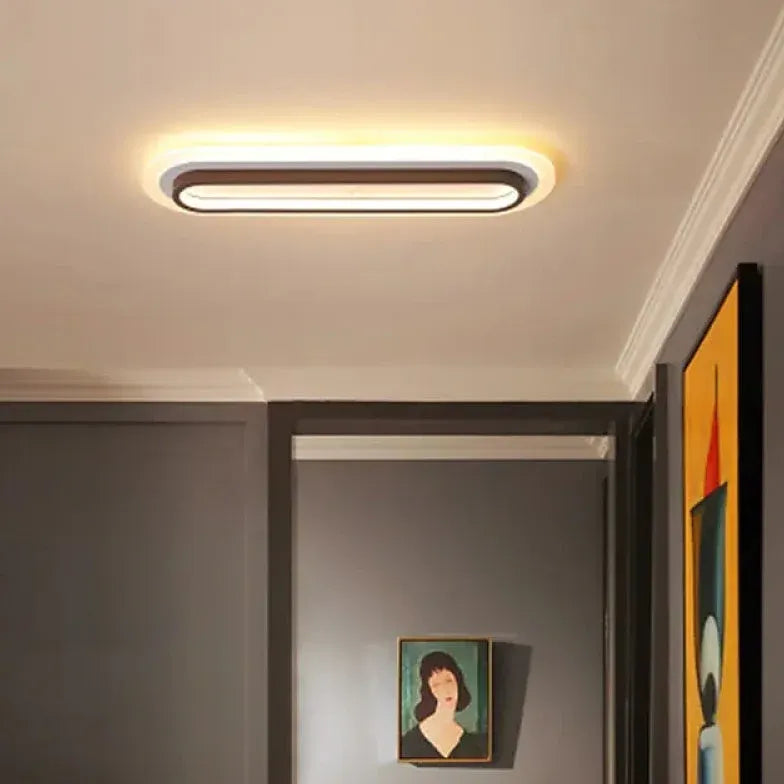 Long Double Layer Modern Flush Ceiling Lights