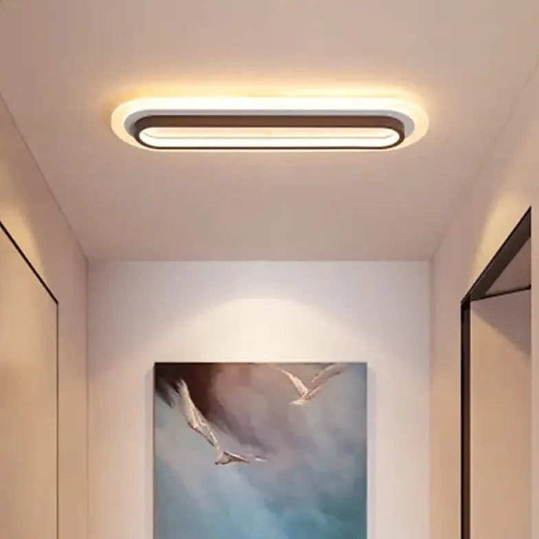 Long Double Layer Modern Flush Ceiling Lights