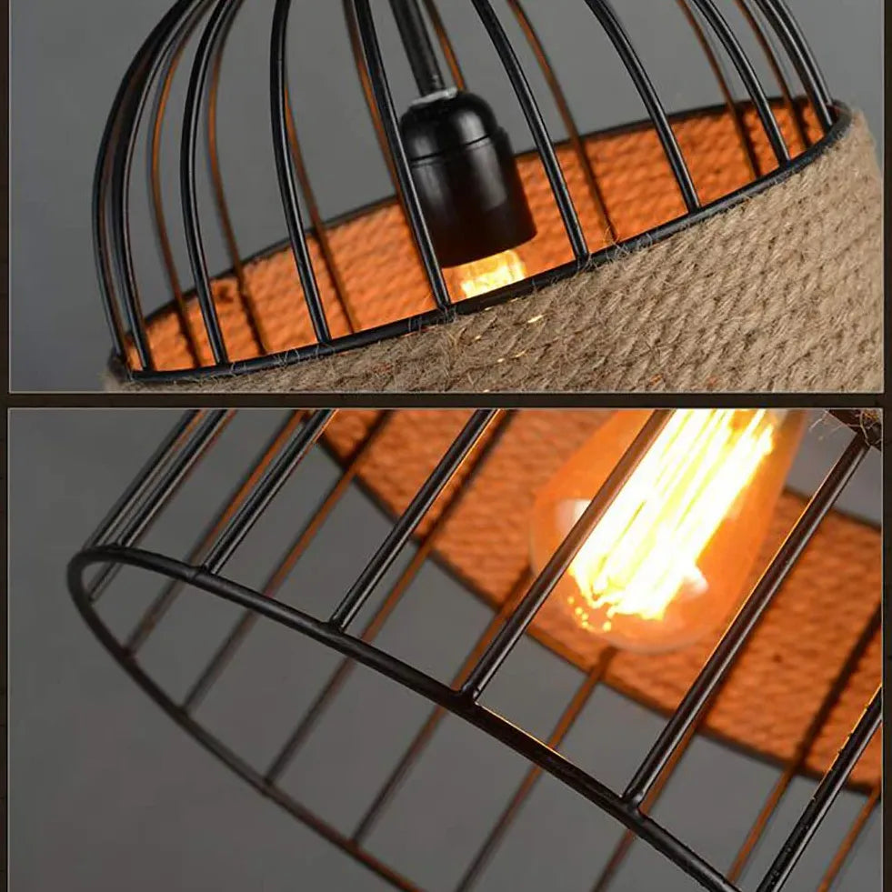 Birdcage Iron Rope Restaurant Pendant Light