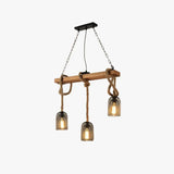 Multi-Bulb Rope Linear Industrial Pendant Light