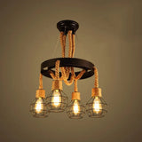 Iron Rope Black Industrial Chandelier