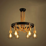 Iron Rope Black Industrial Chandelier