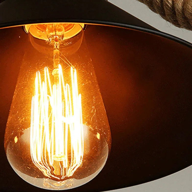 Multi-Bulb Linear Chain Rope Industrial Pendant Light