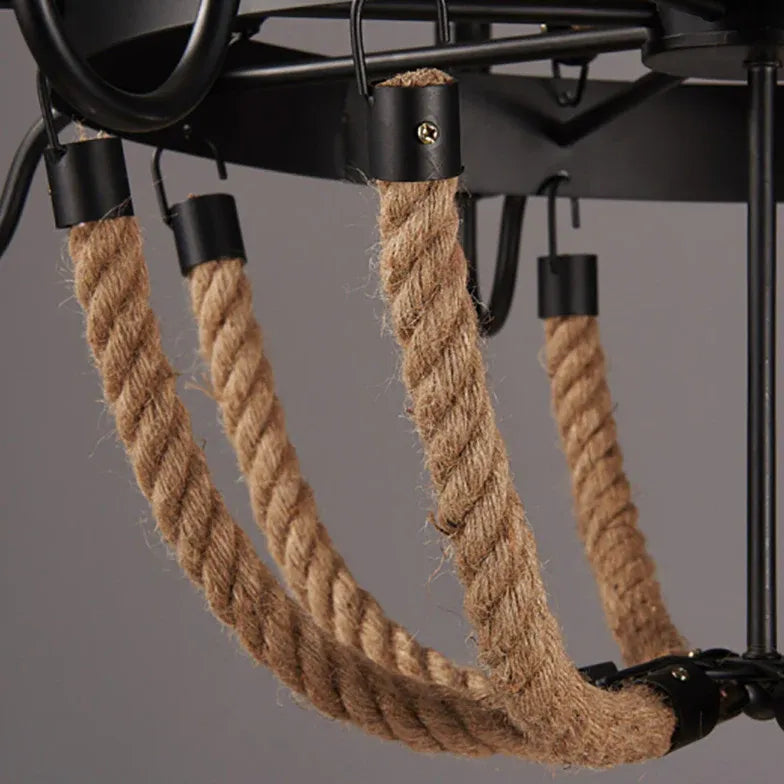 Rope Structure Vintage Candle Holder Chandelier