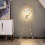 Geometric Metal Frame Triangle Floor Lamp