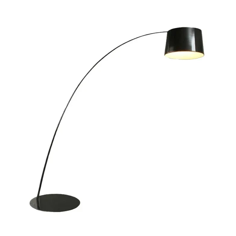 Large Cylindrical Modern Arched Floor Lamp