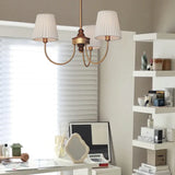 Fabric Lampshade Vintage LED Chandelier