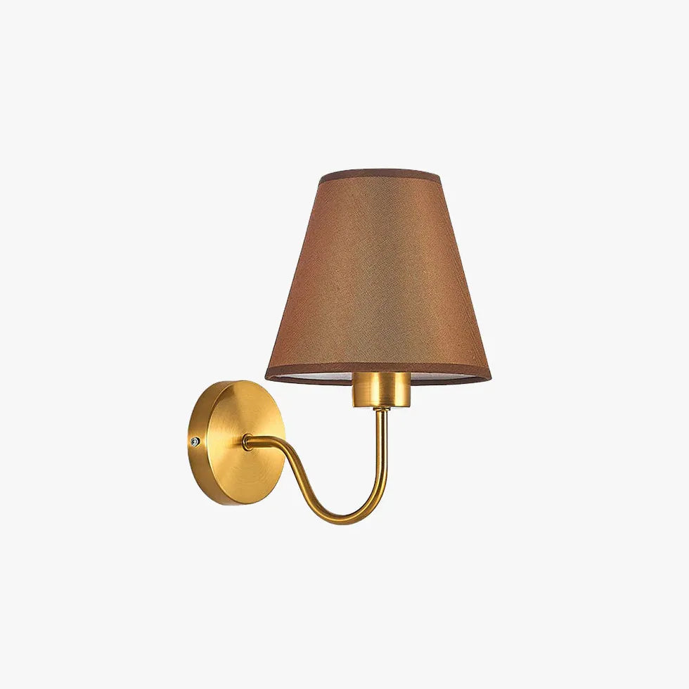 Fabric Lampshade Modern Gold Wall Lights