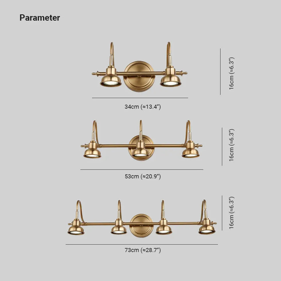 Bell shape gold industrial bathroom Spotlight