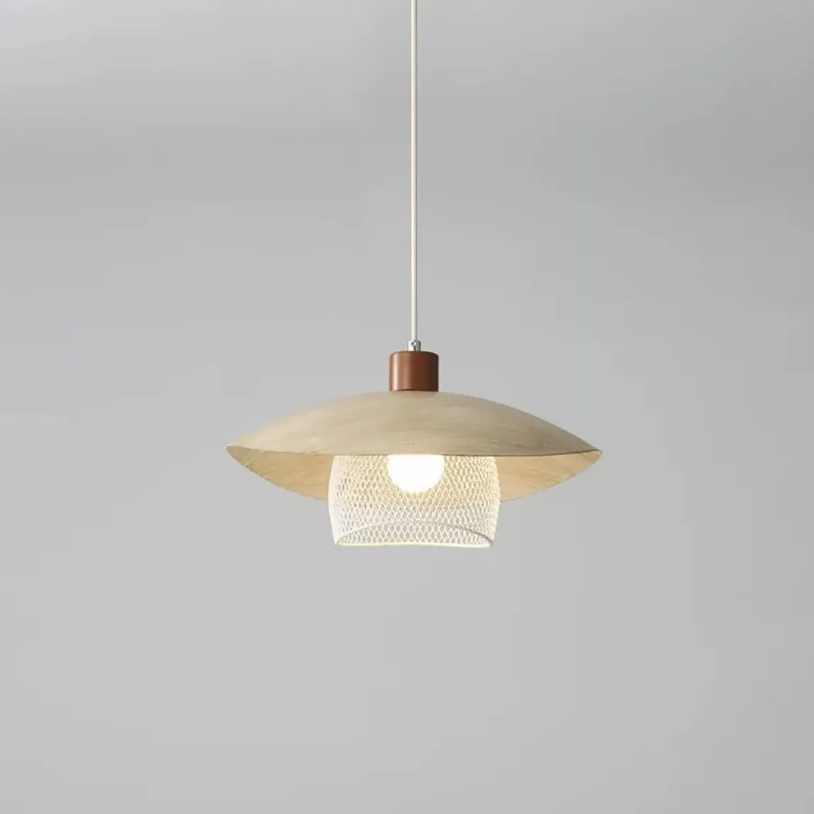 Light Wood Warm White Pendant Light