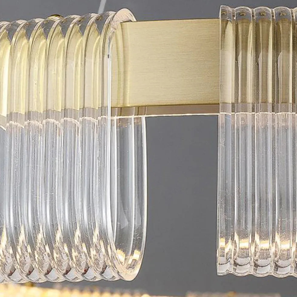 Wavy Acrylic Modern Gold Pendant Light