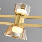 Multi-Light Linear Glass Dining Room Pendant Light