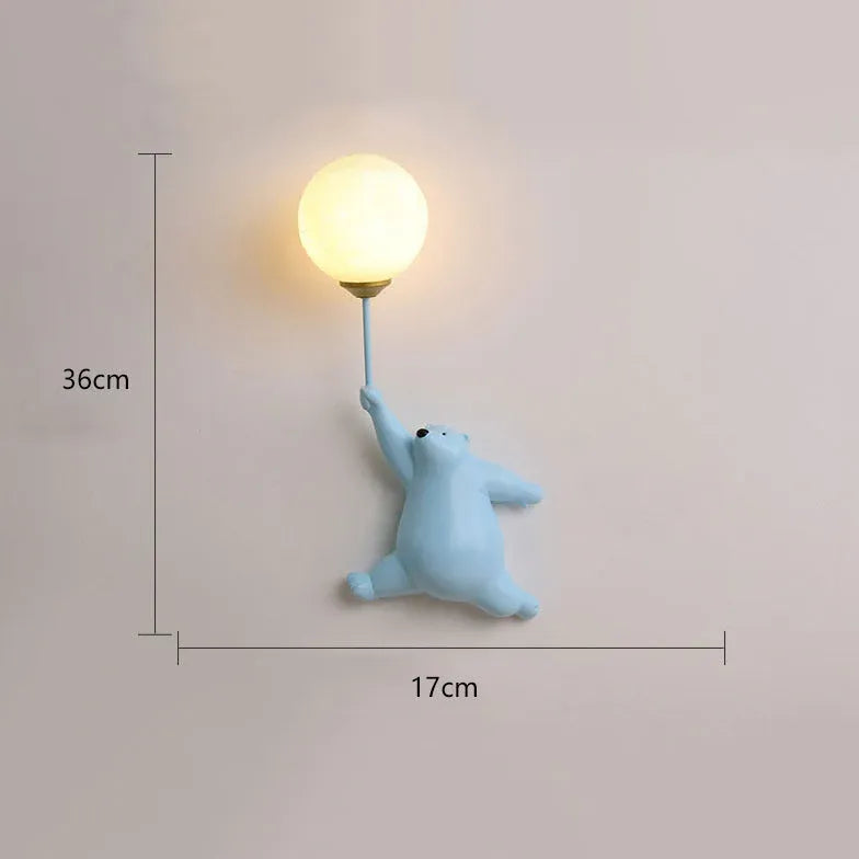 Bear Resin Children's Bedroom Wall Lights