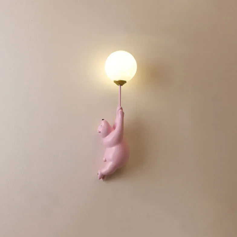 Bear Resin Children's Bedroom Wall Lights