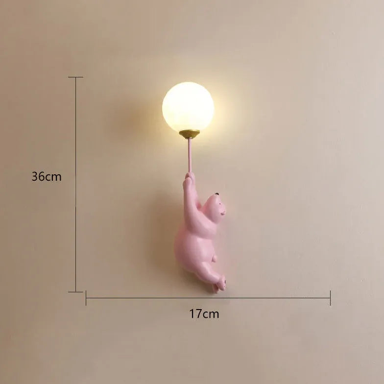 Bear Resin Children's Bedroom Wall Lights