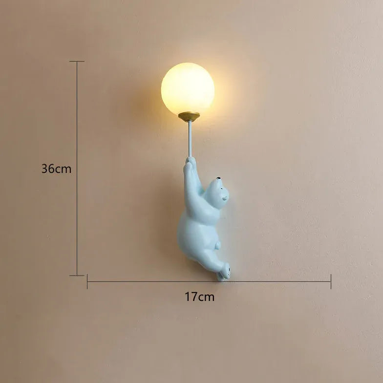 Bear Resin Children's Bedroom Wall Lights