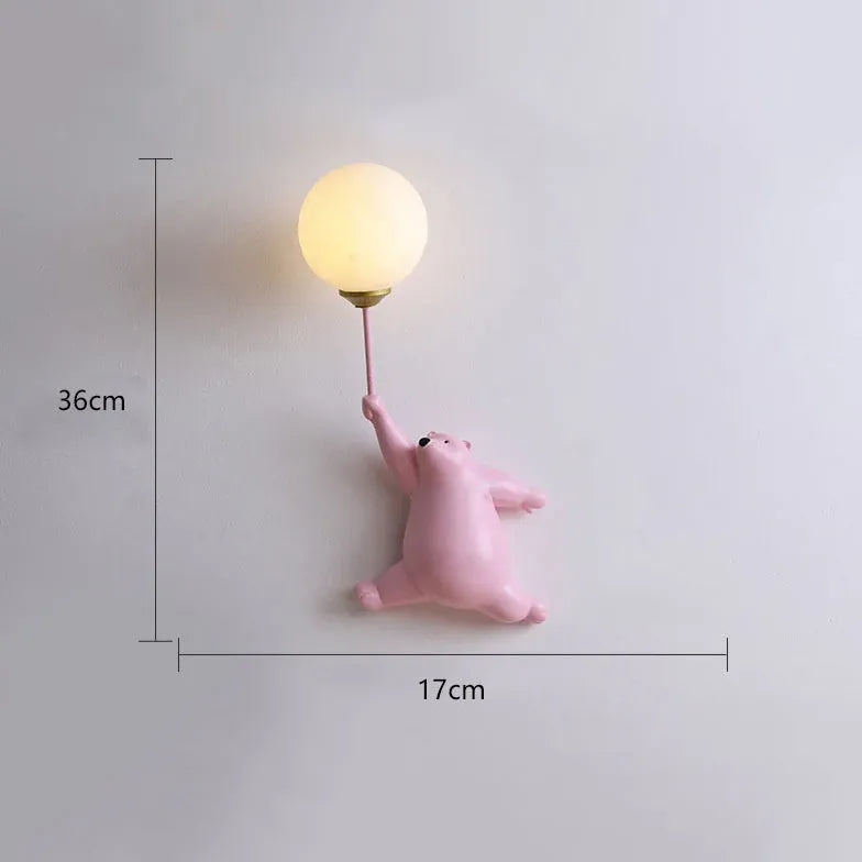 Bear Resin Children's Bedroom Wall Lights