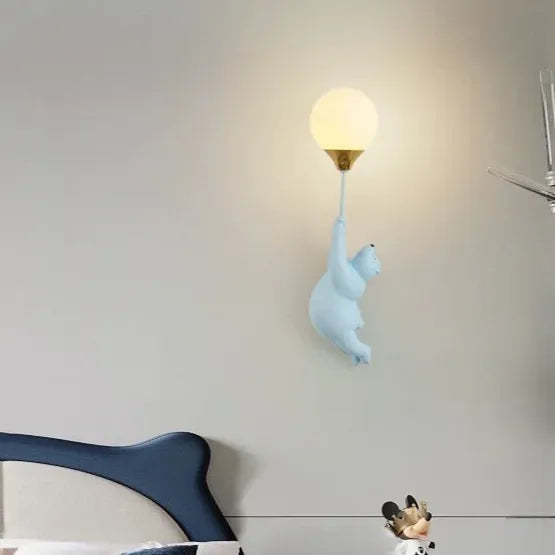 Bear Resin Children's Bedroom Wall Lights