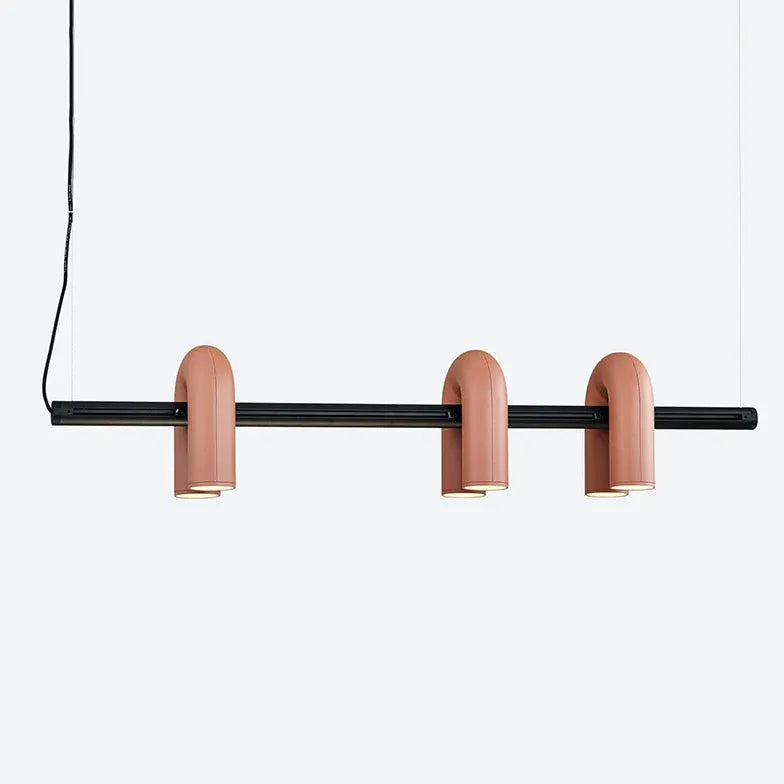 Dark-Colored U-Shaped Tube Design Pendant Light