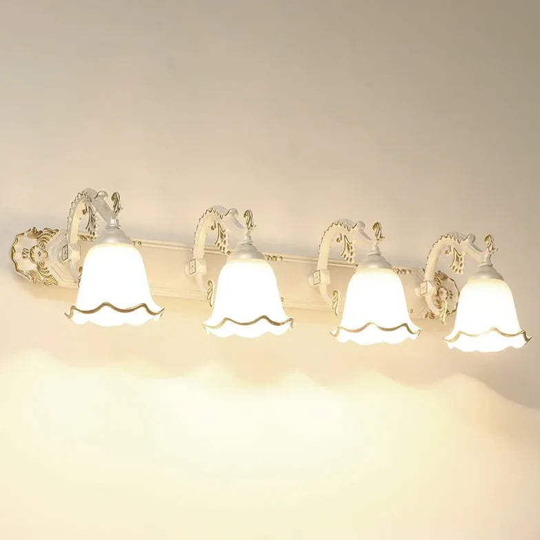 French Carving Glass Bathroom Wall Lights