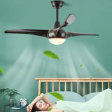 Brown Streamlined Ceiling Fan with Light