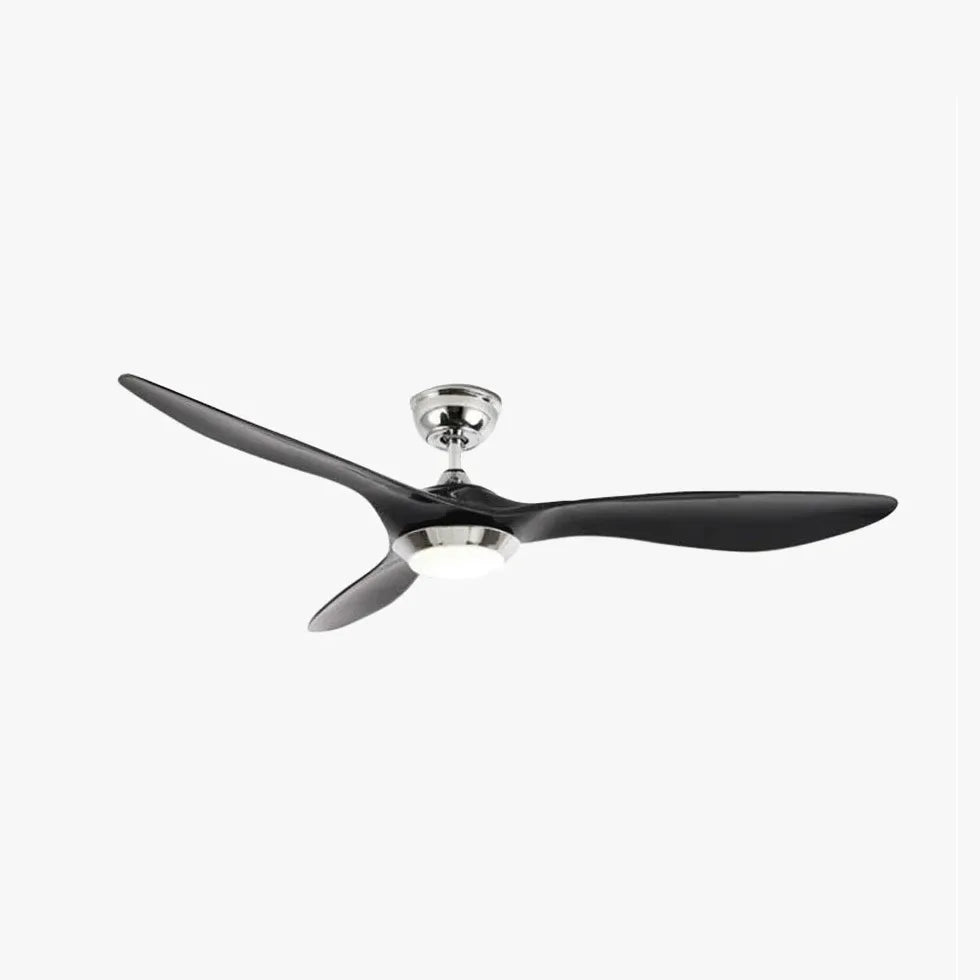 Minimalist Black Ceiling Fan with Light