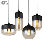 Geometric Clear Glass Modern Pendant Light