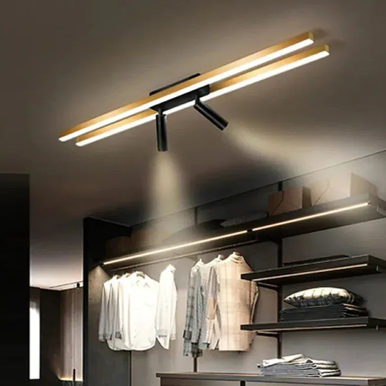 Linear LED Track Gold Ceiling Light