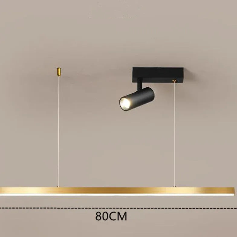 Linear Gold Minimalist Kitchen Pendant Light