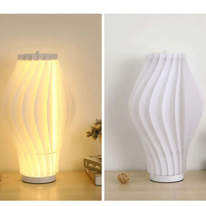 White Wavy Minimalist Table Lamp