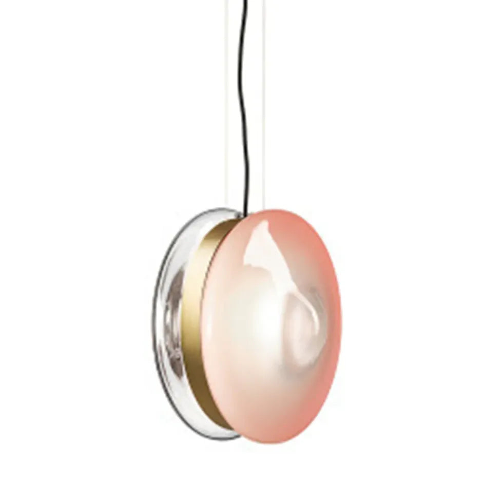 Round Colorful Glass Modern Pendant Light