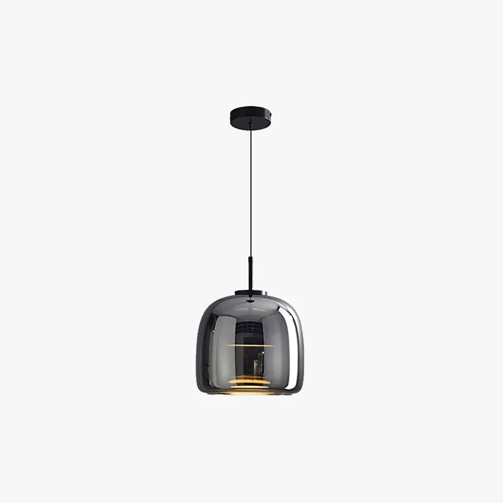 Black Transparent Glass Bedroom Pendant Light