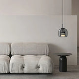 Black Transparent Glass Bedroom Pendant Light