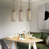 Smoke Grey Frosted Glass Industrial Pendant Light