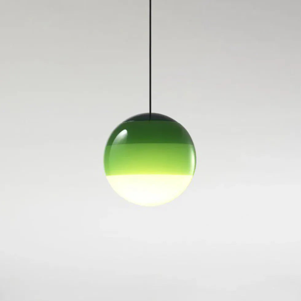 Colorful Spherical Glass Shade Modern Pendant Light