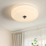 Round Glass for Bedroom White Ceiling Light