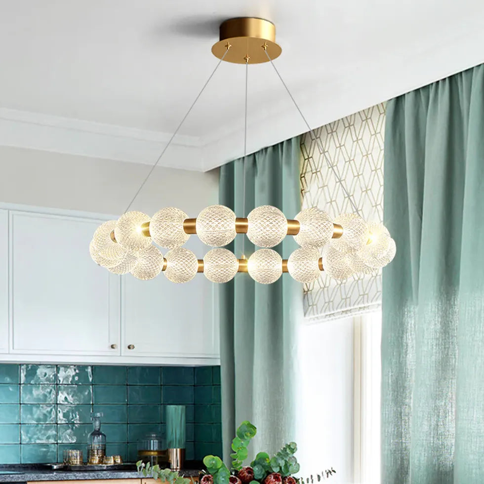 Gold Round Design Dining Pendant Light