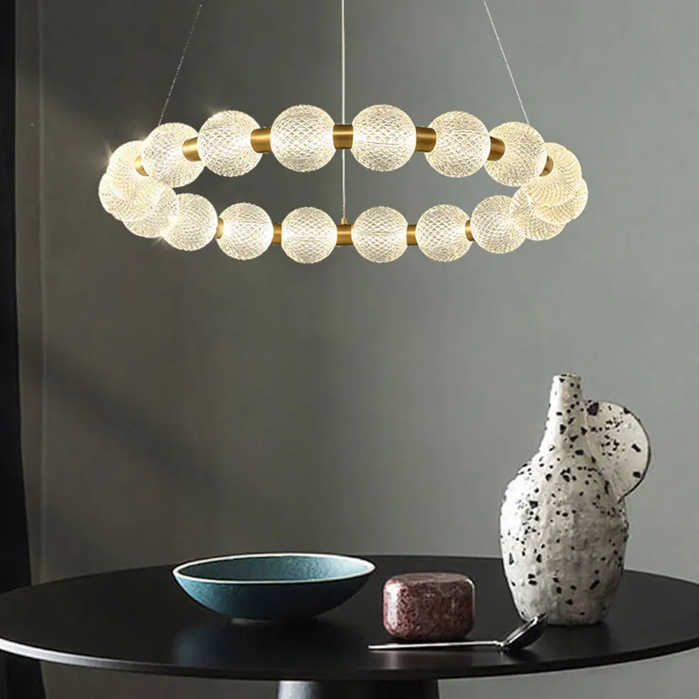 Gold Round Design Dining Pendant Light